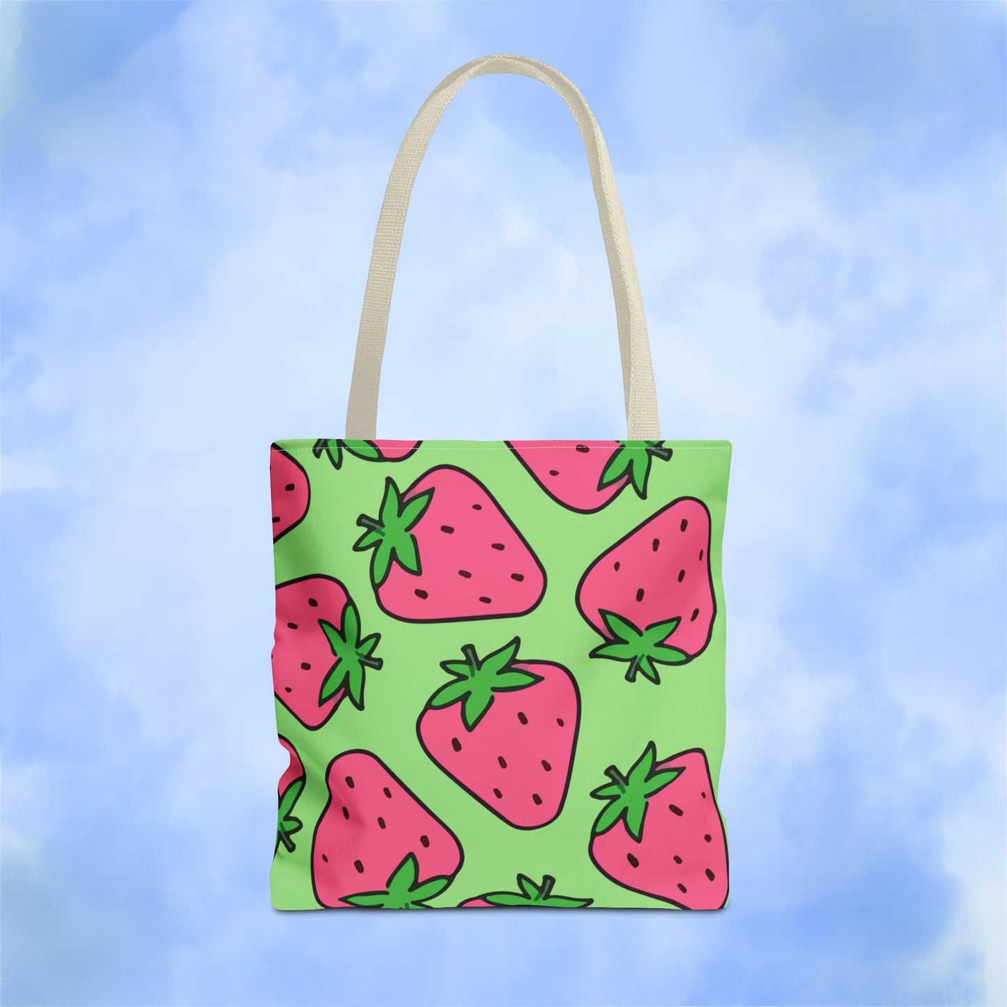 Cartoon Strawberries Tote Bag