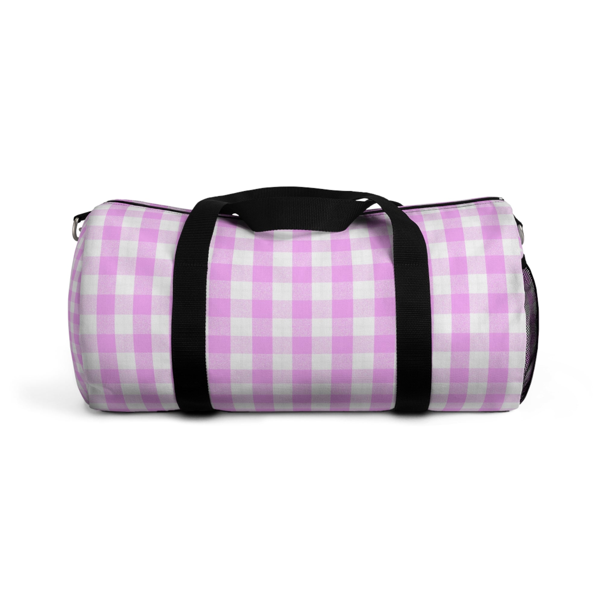 Pink Gingham Duffel Bag