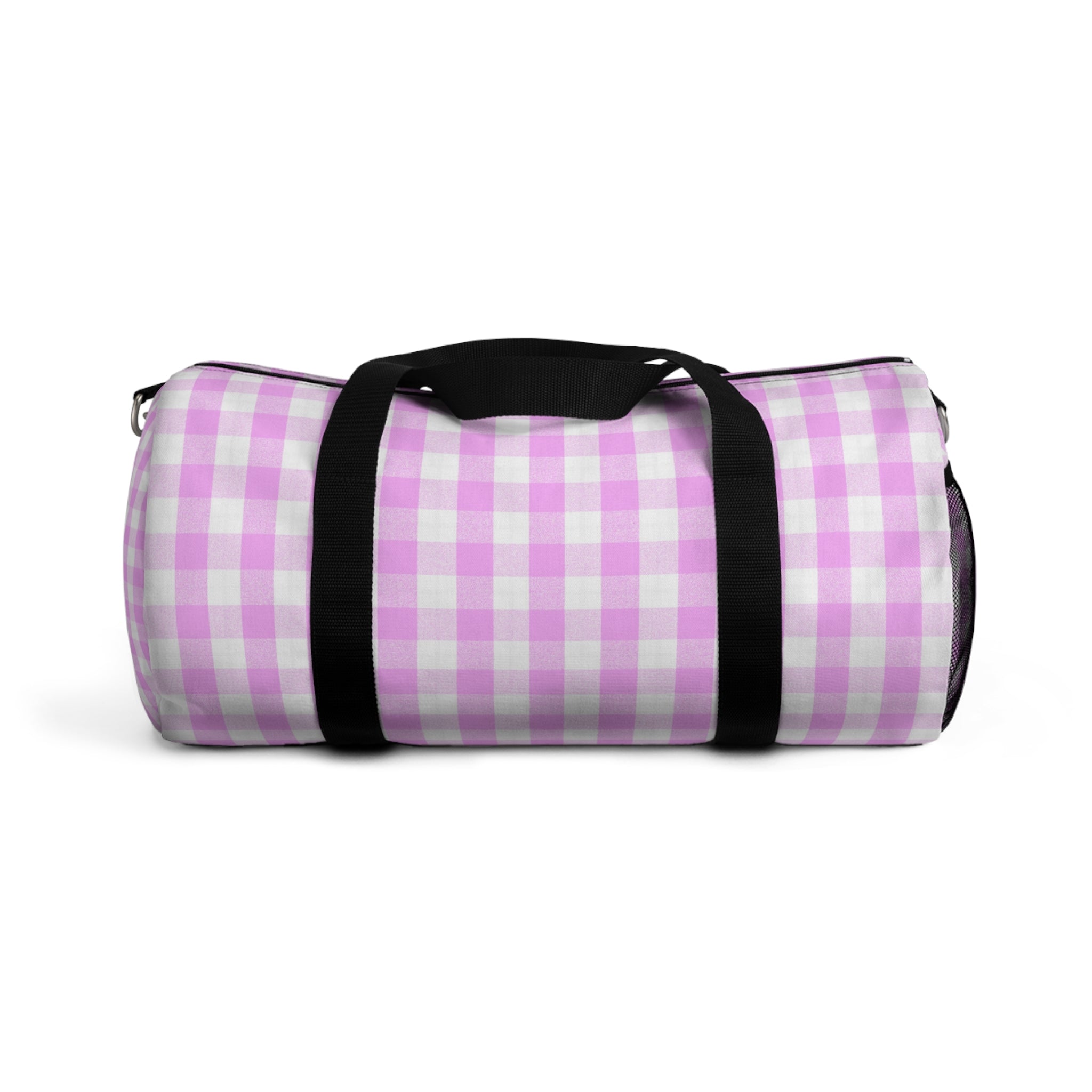 Pink Gingham Duffel Bag