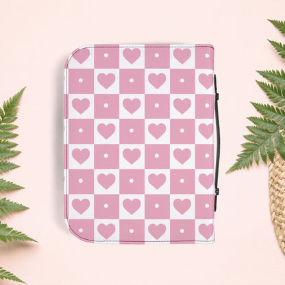 Pink Checkered Hearts Book Cover