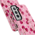 Pink Cherry Sparkle Pattern Tough Phone Case (Apple & Android) - Pink Sweetheart