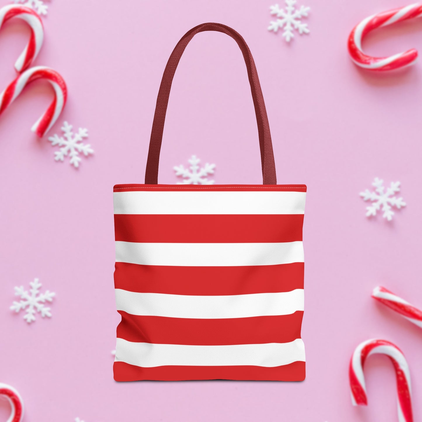 Red & White Peppermint Tote Bag