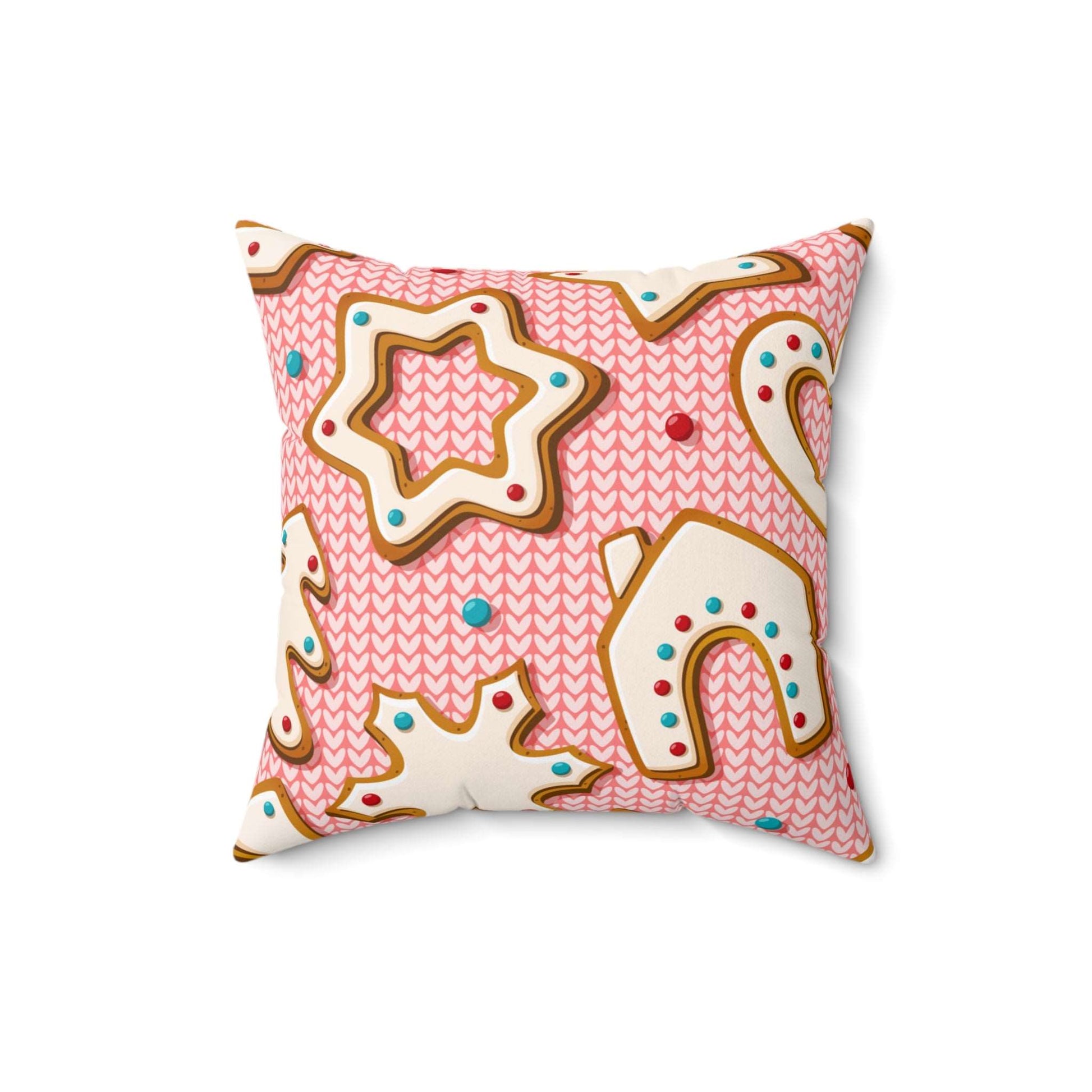 Baked Gingerbread Cookies Square Pillow