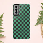 Checkered Kimono Tough Phone Case (Apple & Android) - Pink Sweetheart