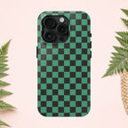 Checkered Kimono Tough Phone Case (Apple & Android) - Pink Sweetheart