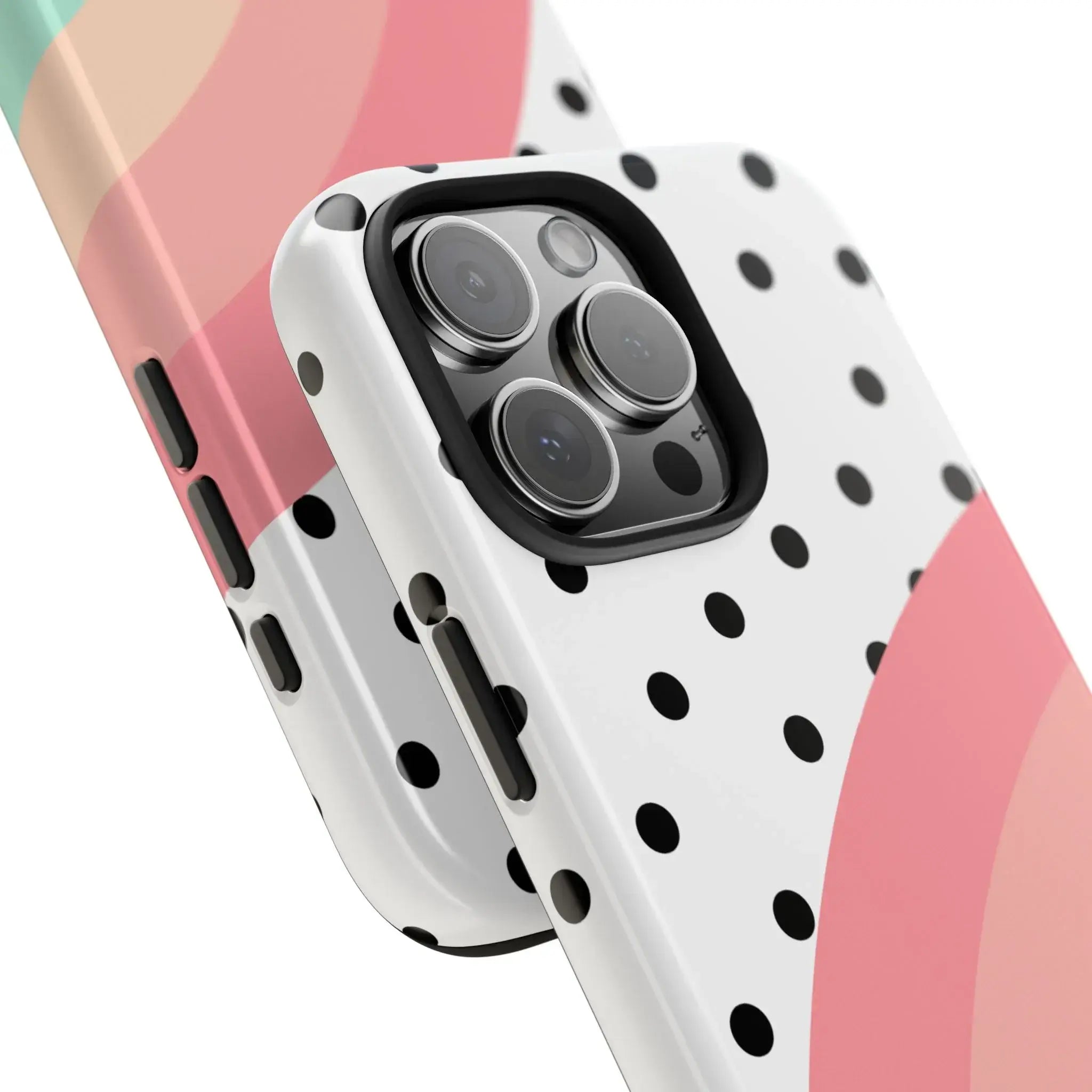 Polka Dot Rainbow Phone Case (Apple & Android) - Pink Sweetheart
