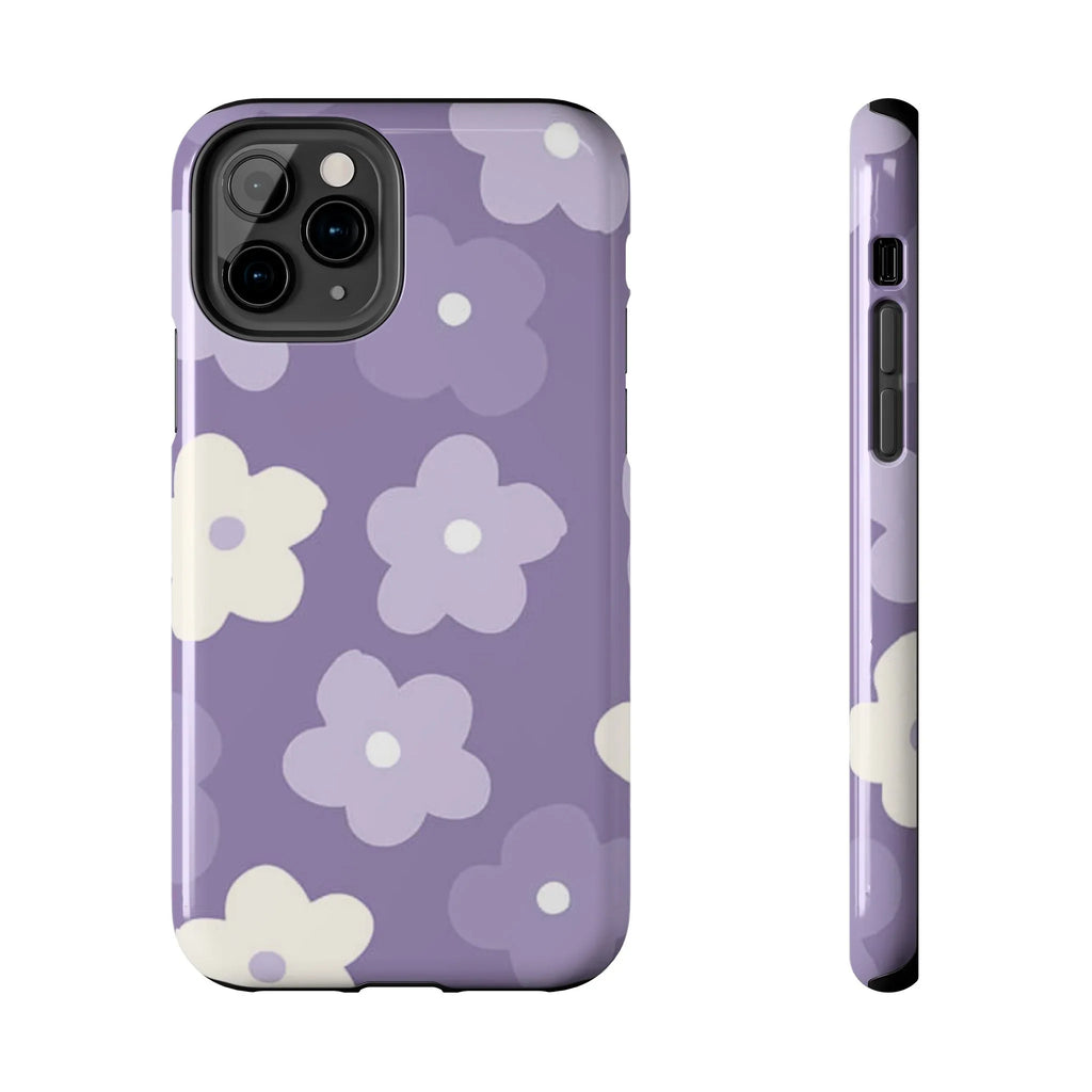 Pastel Purple Flowers Phone Case (Apple & Android) - Pink Sweetheart
