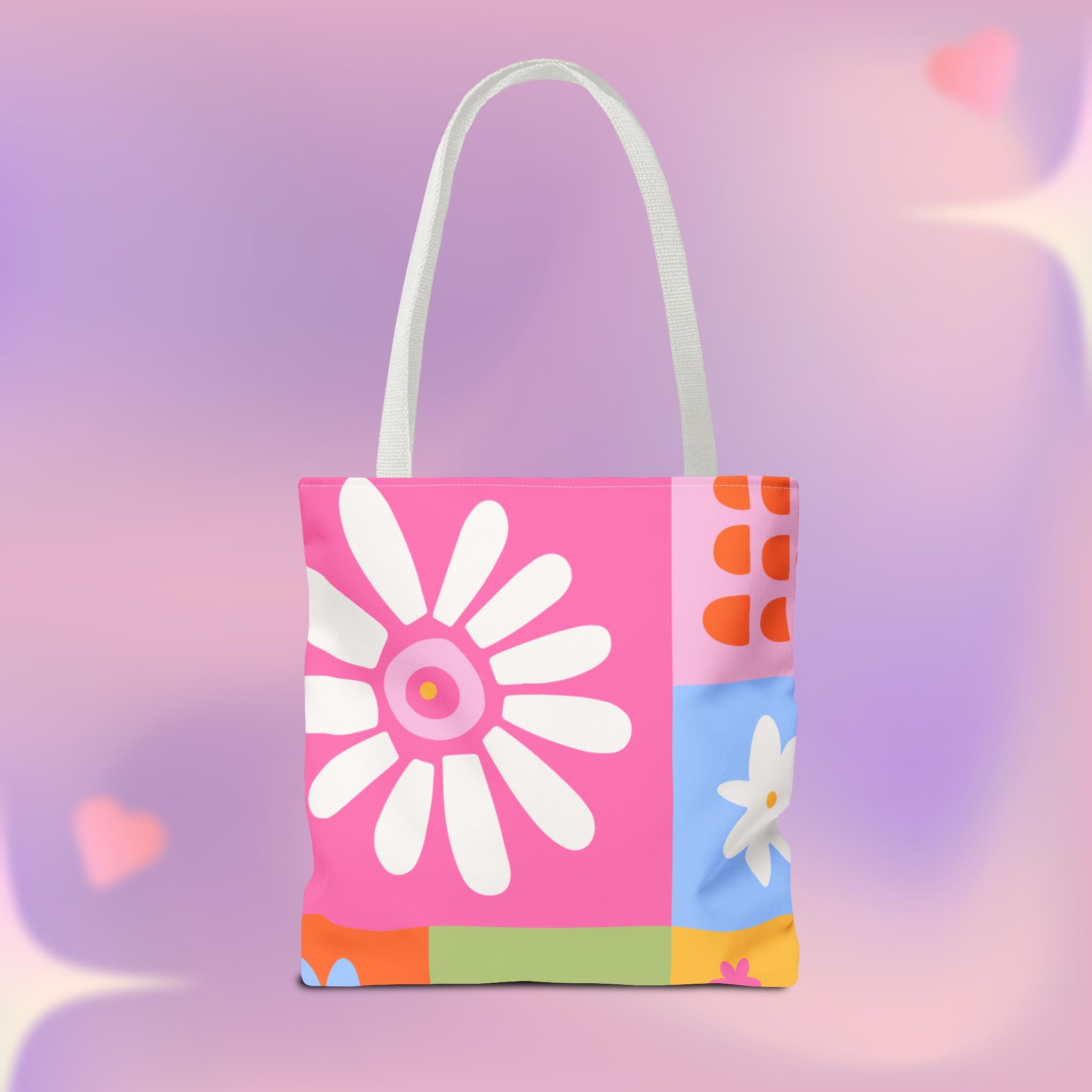 Vibrant Kawaii Floral Tote Bag
