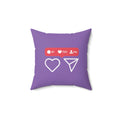 Influencer Engagement Square Pillow - Purple - Pink Sweetheart