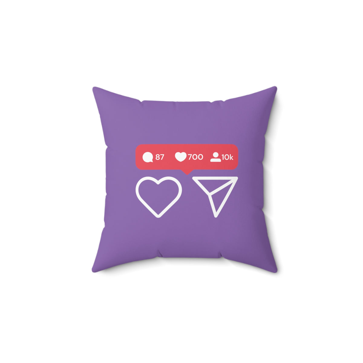 Almohada cuadrada de compromiso de influencer - Púrpura