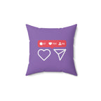 Almohada cuadrada de compromiso de influencer - Púrpura