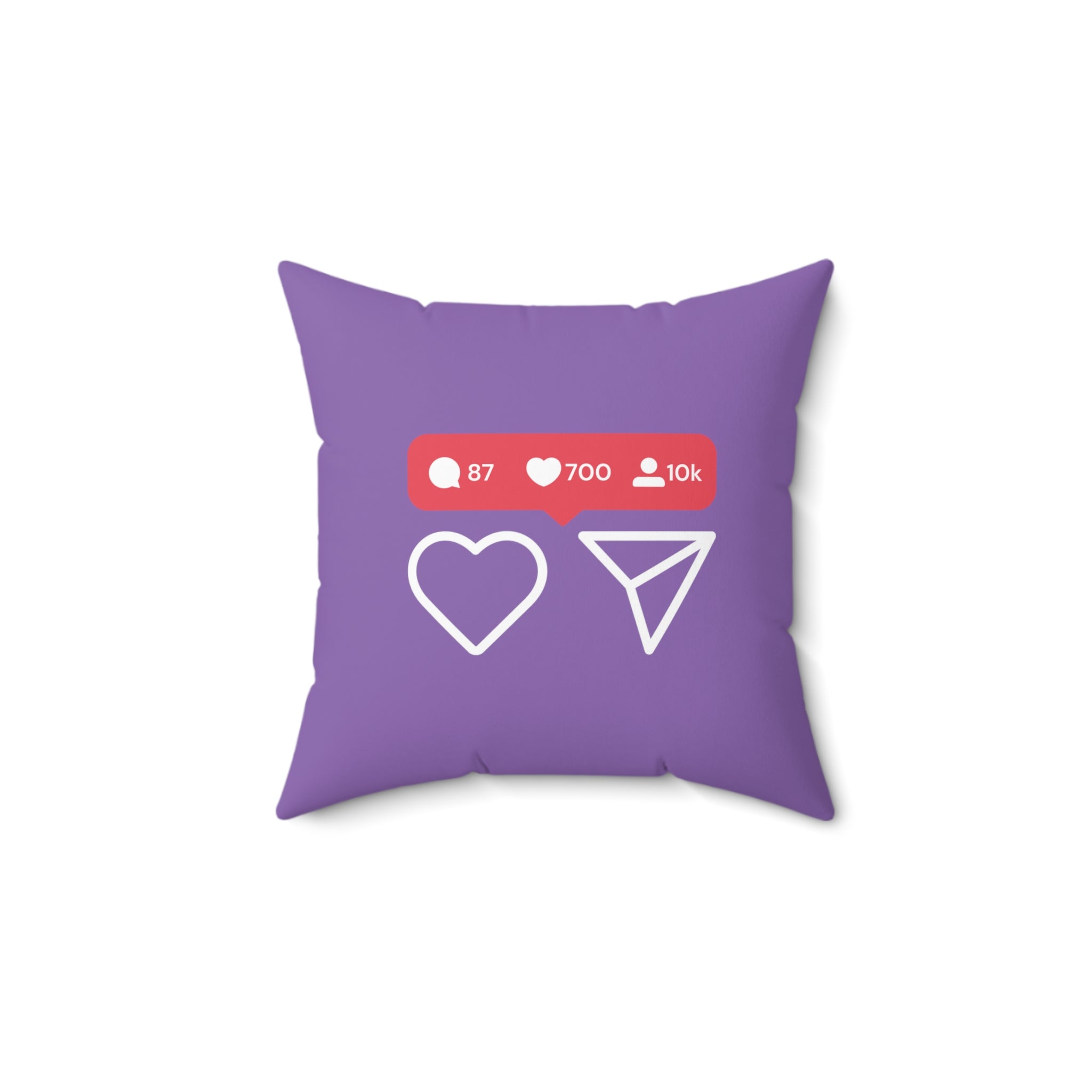 Influencer Engagement Square Pillow - Purple