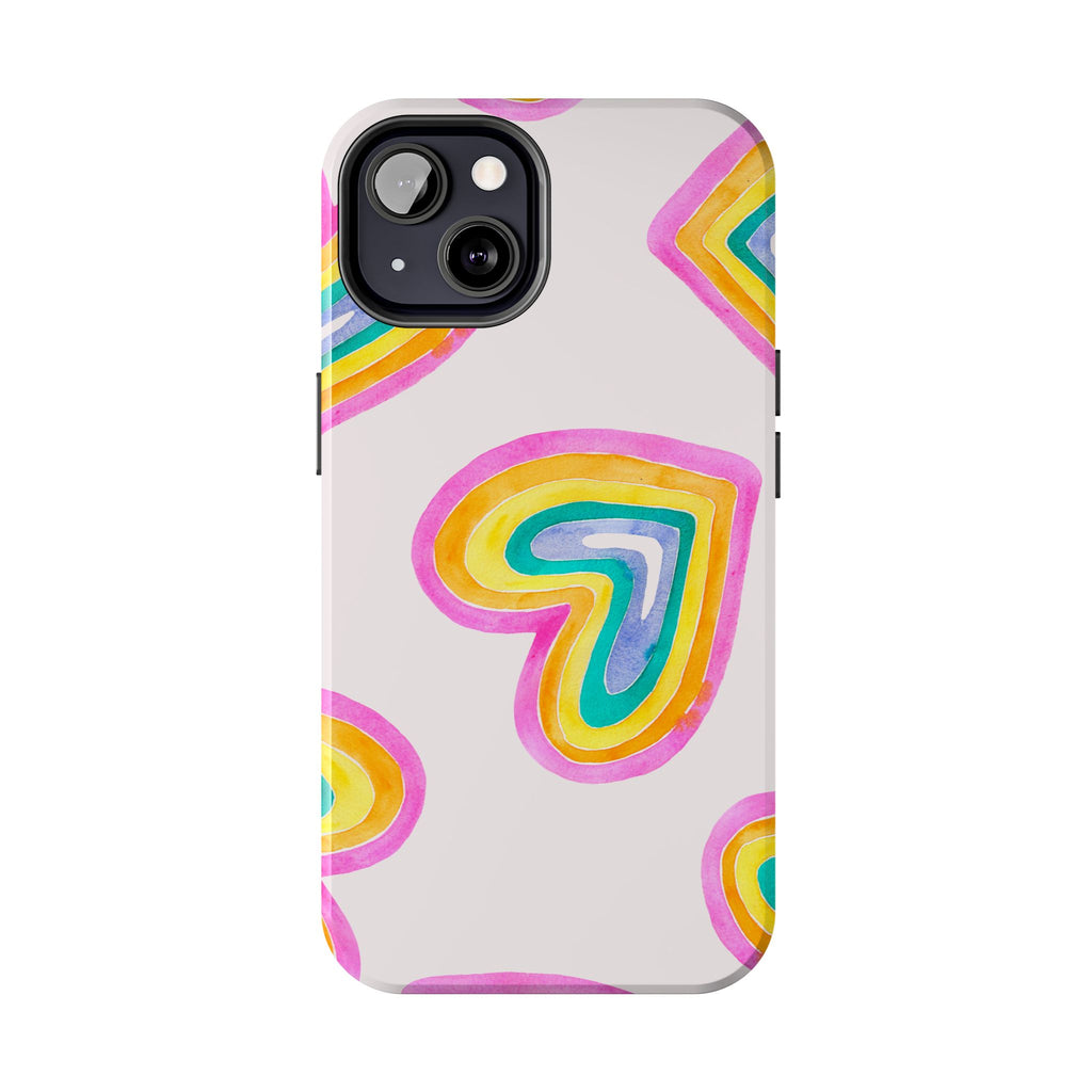 Rainbow Hearts Phone Case (Apple & Android)
