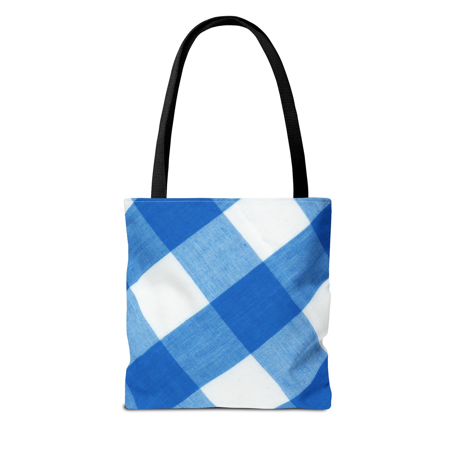 Chic Blue Gingham Tote Bag