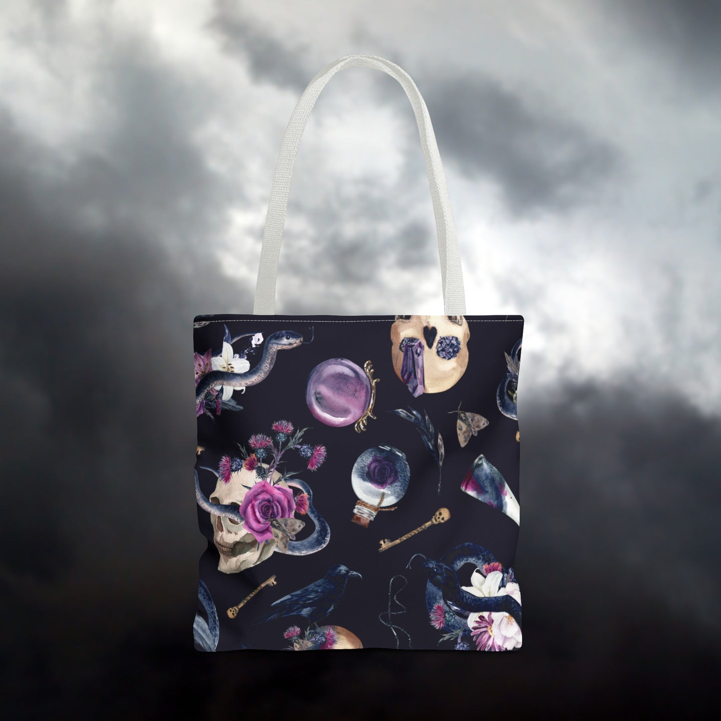 Gothic Floral Tote Bag