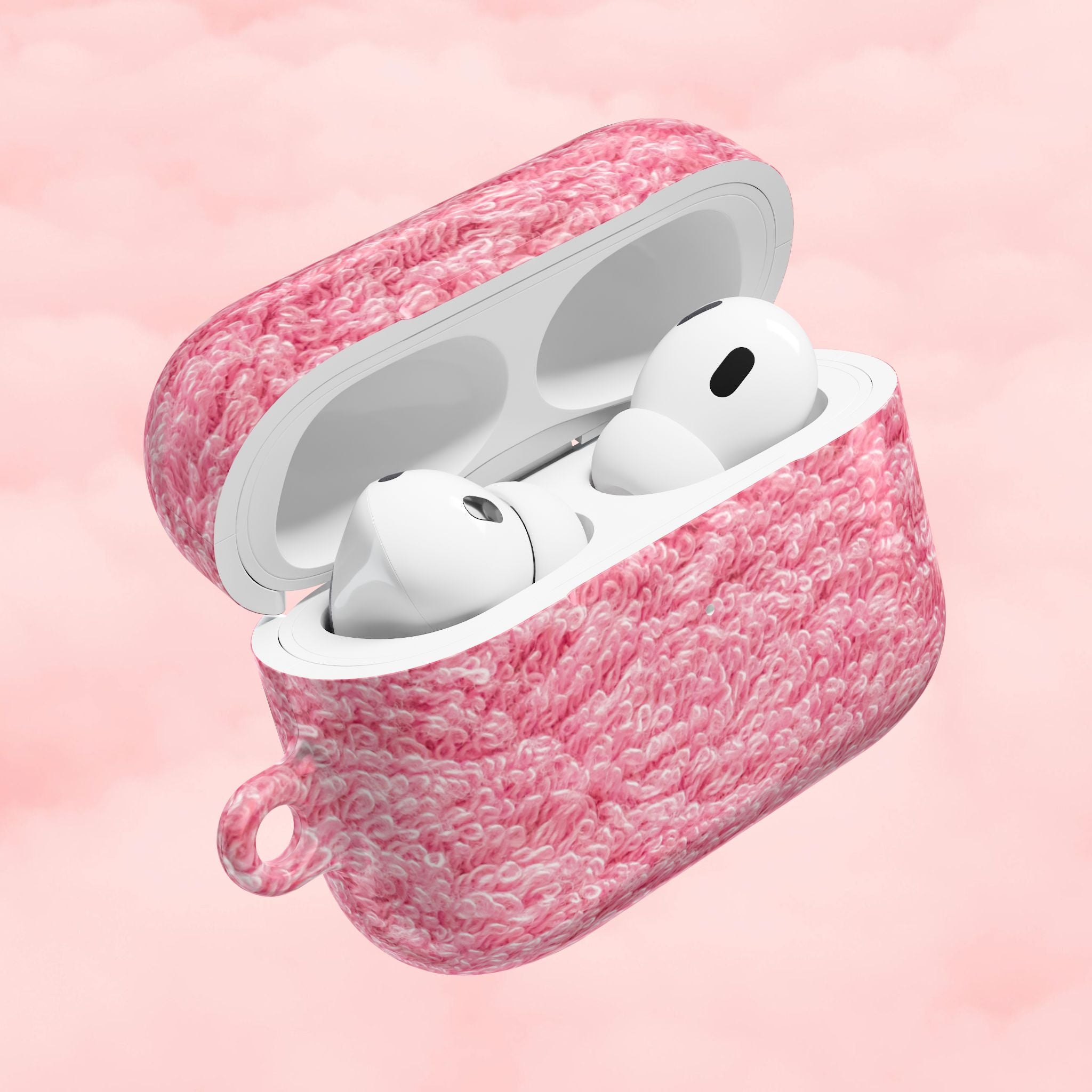 Pink Shag Rug AirPod Case
