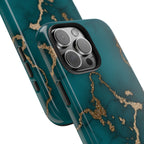 Green & Gold Marble Phone Case (Apple & Android)