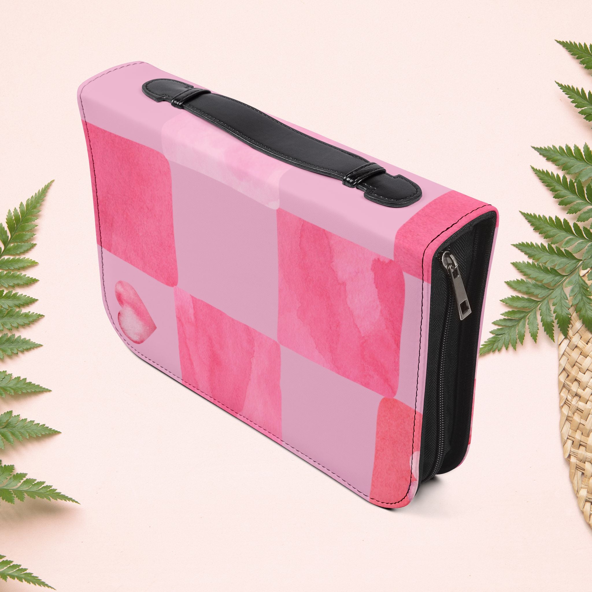 Peachy Pink Squares Book Cover