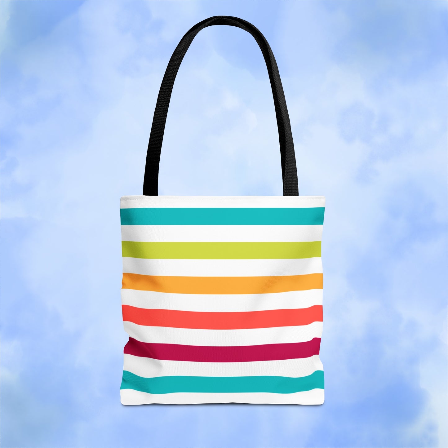 Colorful Candy Lines Tote Bag