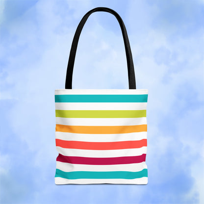 Colorful Candy Lines Tote Bag