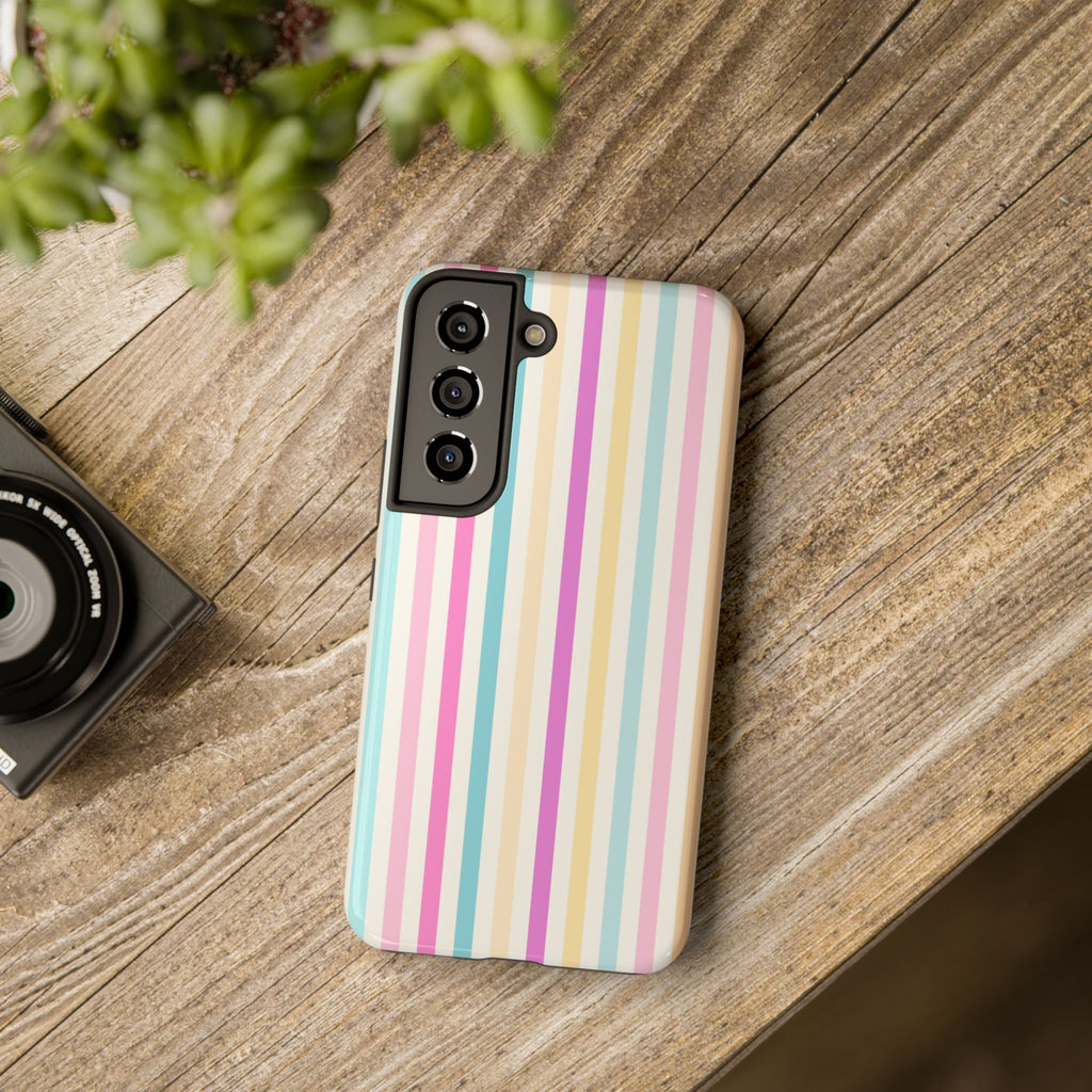 Pastel Candy Stripes Phone Cases (Apple & Android)