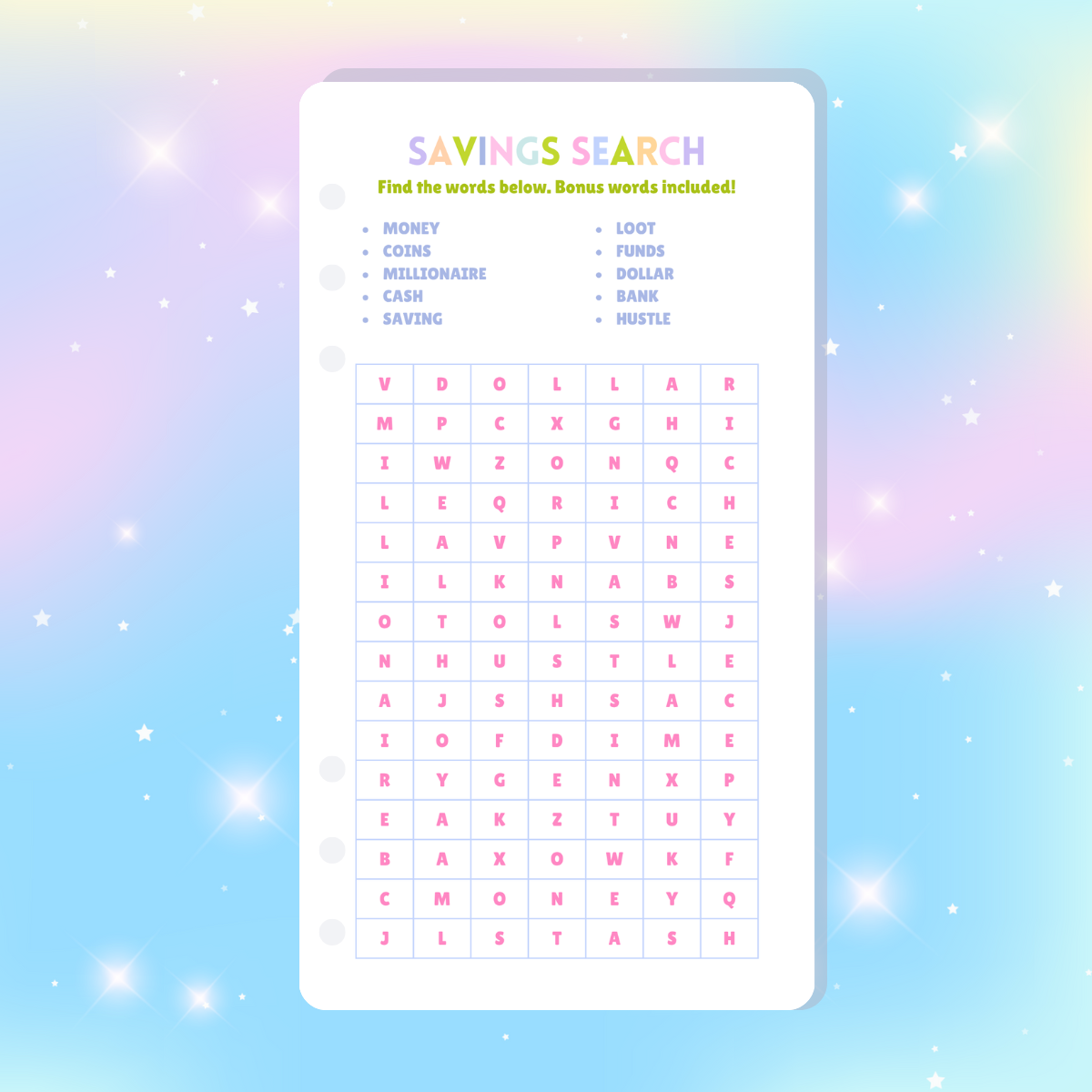 Single Page Saving Challenges & Trackers Inserts
