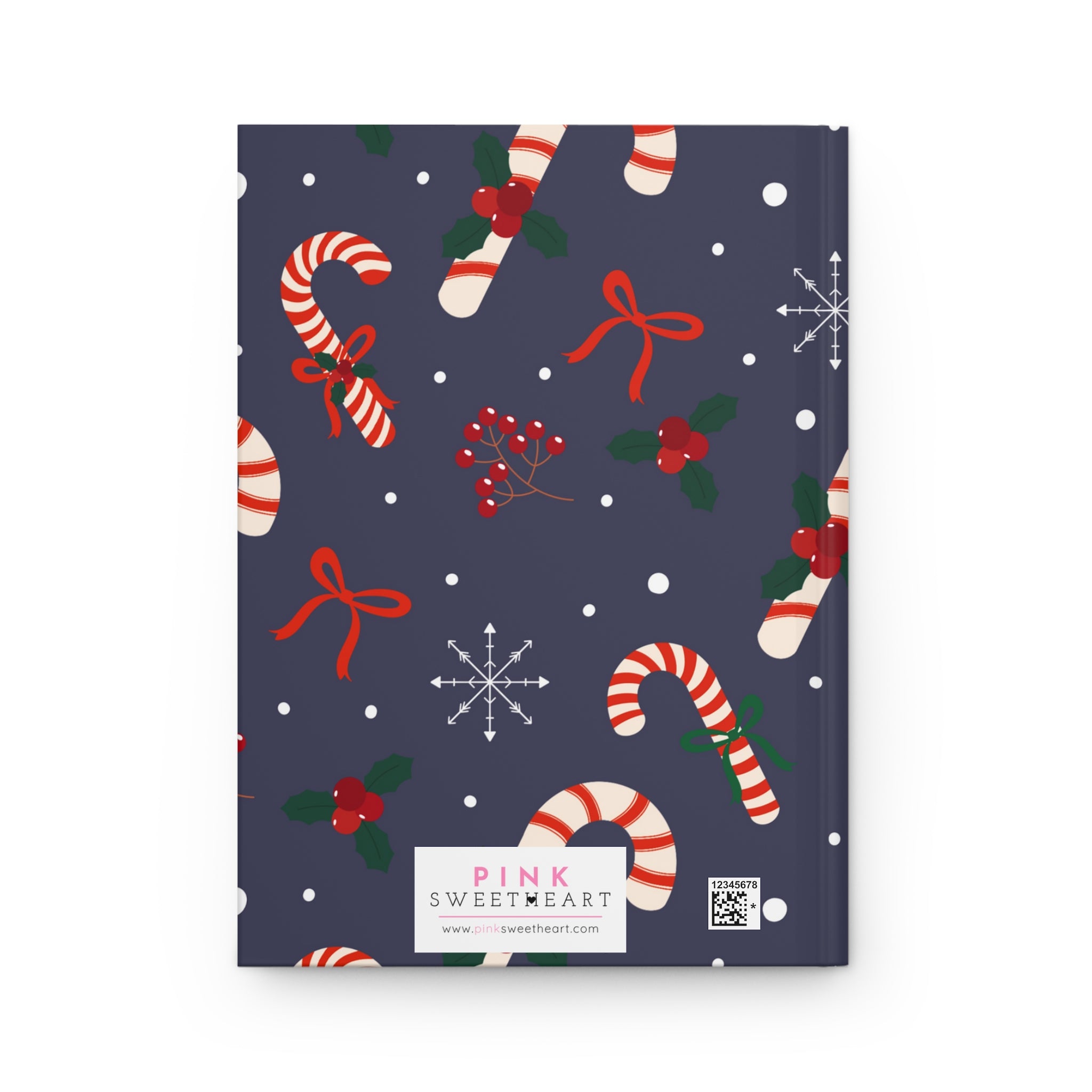 Peppermint Candy Canes Hardcover Matte Journal