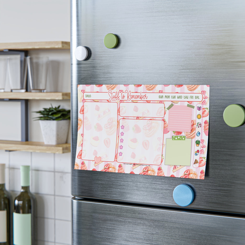 Strawberry Desserts Sticky Note Pad