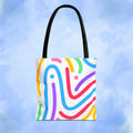 Colorful Doodle Swirl Tote Bag - Pink Sweetheart