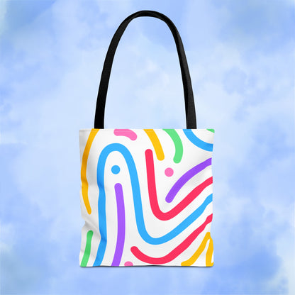 Colorful Doodle Swirl Tote Bag