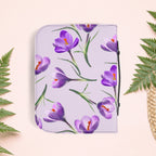 Purple Crocus Flowers Book Cover