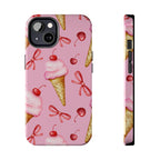 Cherry on Top Ice Cream Phone Case (Apple & Android) - Pink Sweetheart