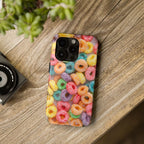 Morning Cereal Loops Phone Case (Apple & Android) - Pink Sweetheart