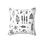 Black & White Christmas Square Pillow