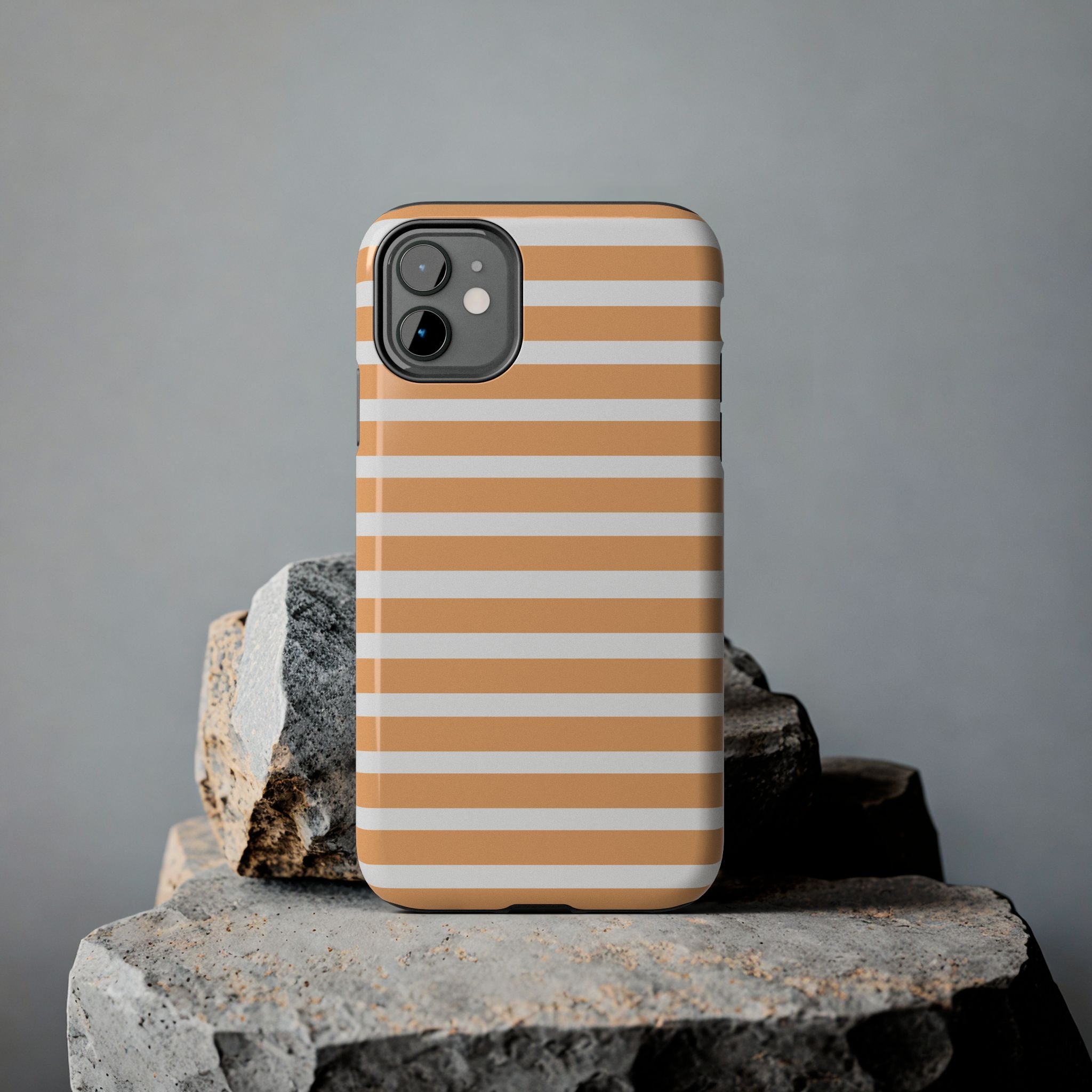 Orange Stripe Lines Phone Case (Apple & Android)
