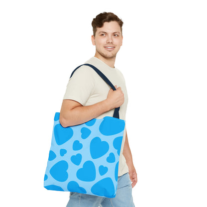 Blue Hearts Tote Bag