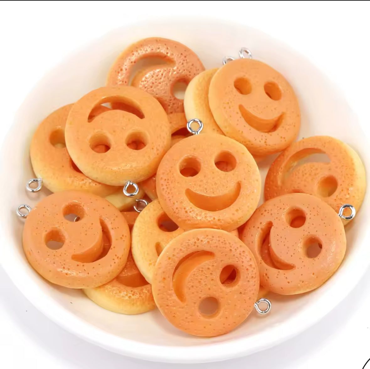 Smiley Face Potato Tots Dust Plug Charm