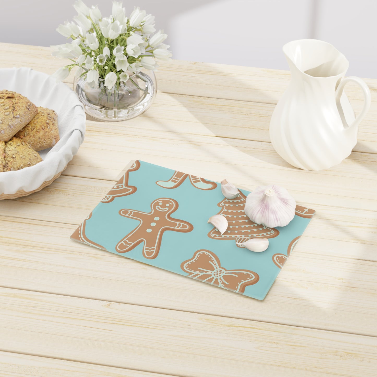 Gingerbread Glass Cutting Board