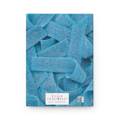 Sour Blue Candy Strips Hardcover Matte Journal