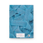 Tiras de caramelo azul amargo Cuaderno mate de tapa dura 