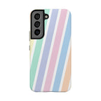 Pretty Pastel Lines Phone Case (Apple & Android) - Pink Sweetheart