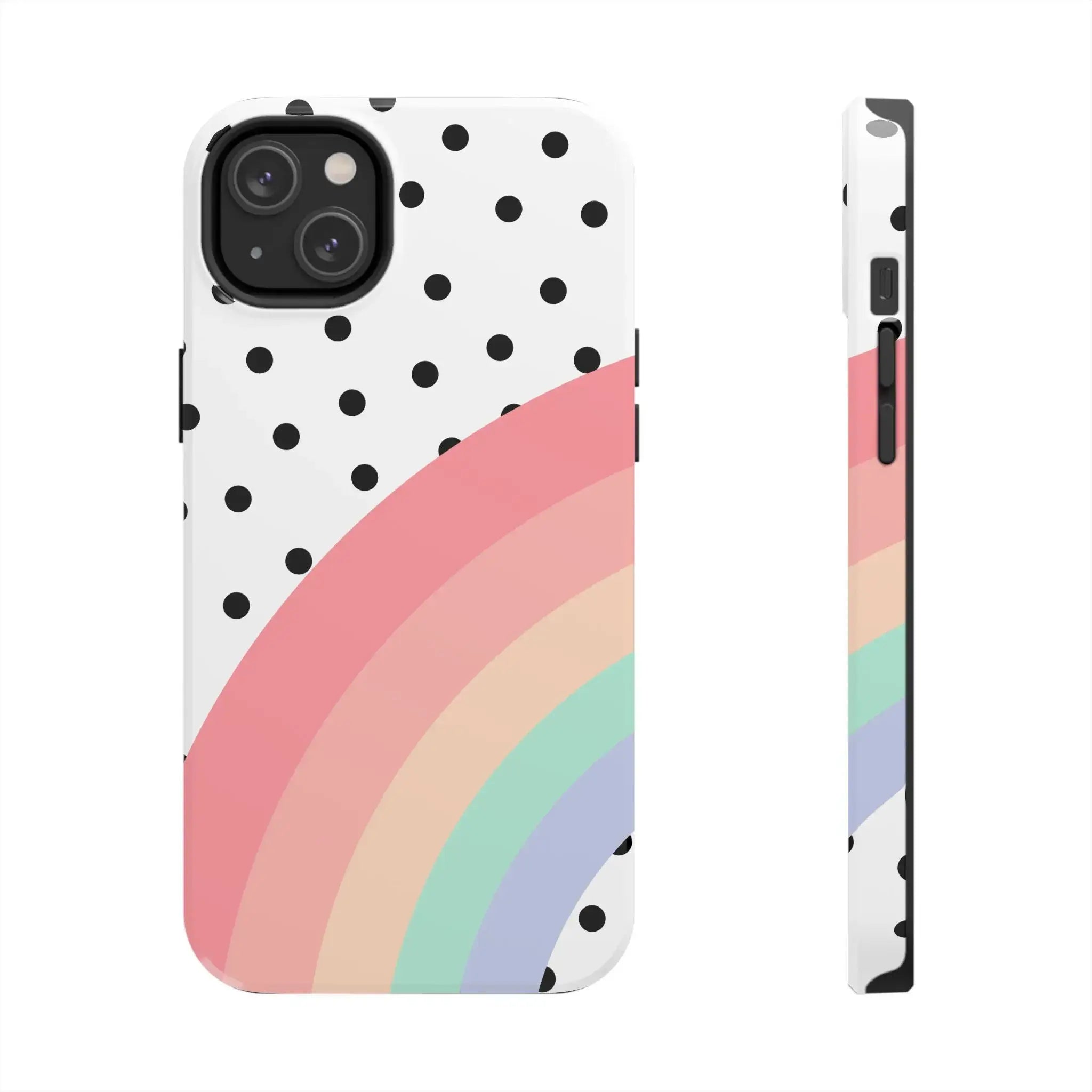 Polka Dot Rainbow Phone Case (Apple & Android) - Pink Sweetheart