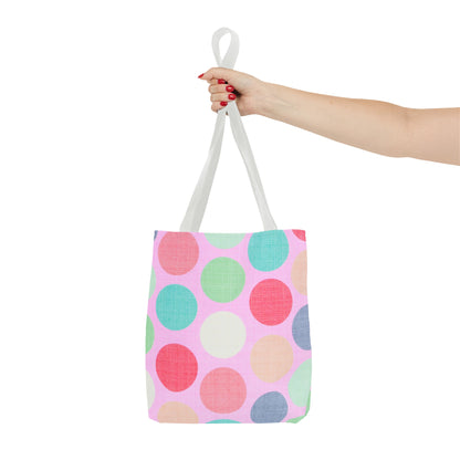 Sweet Candy Polka Dots Tote Bag