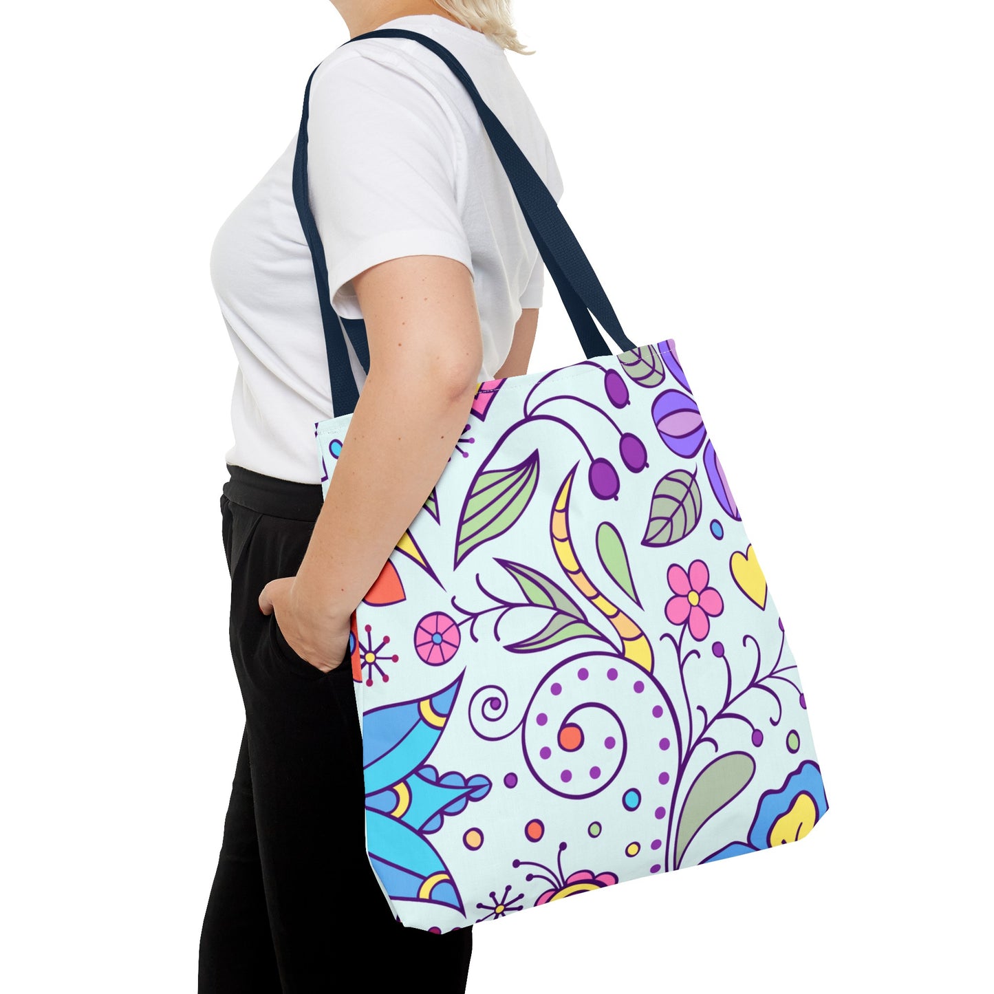 Tranquil Floral Botanicals Tote Bag