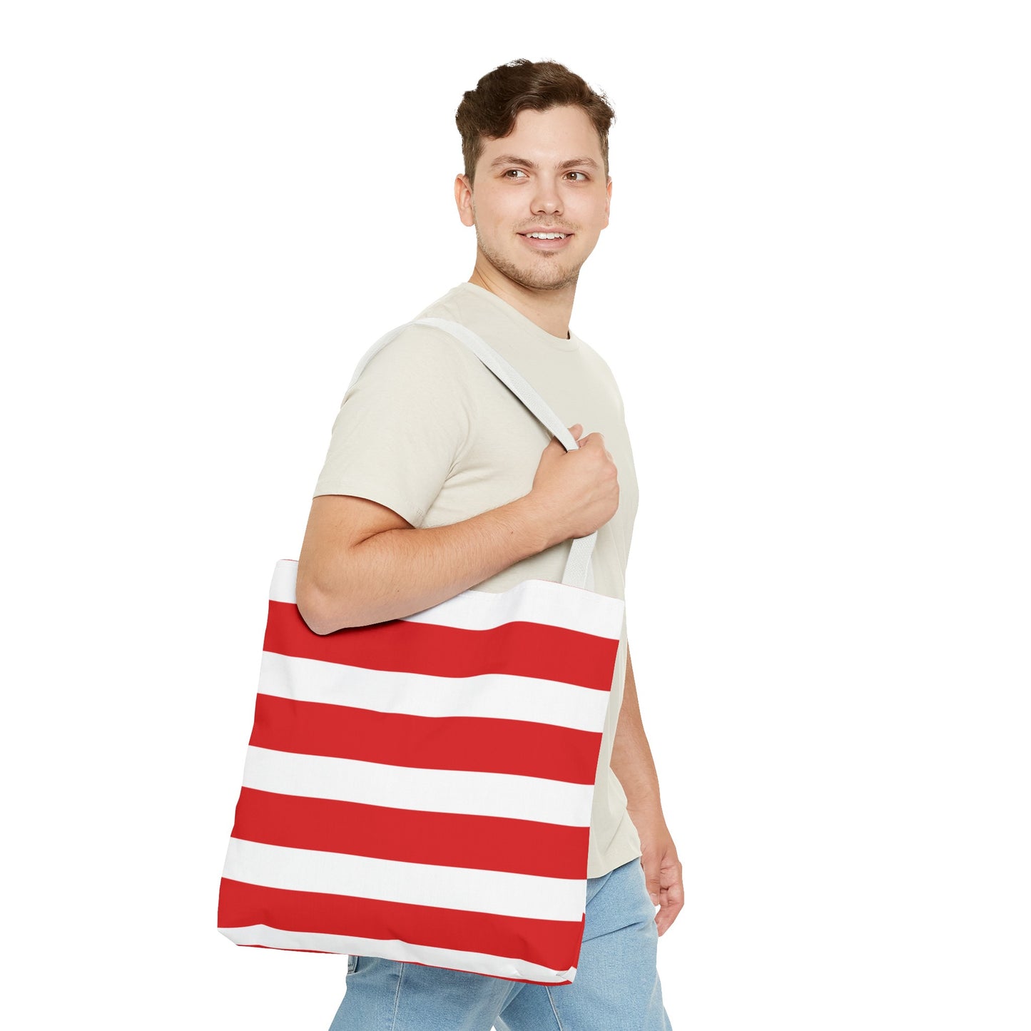 Red & White Peppermint Tote Bag