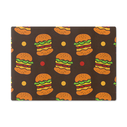 Burger Glass Cutting Board