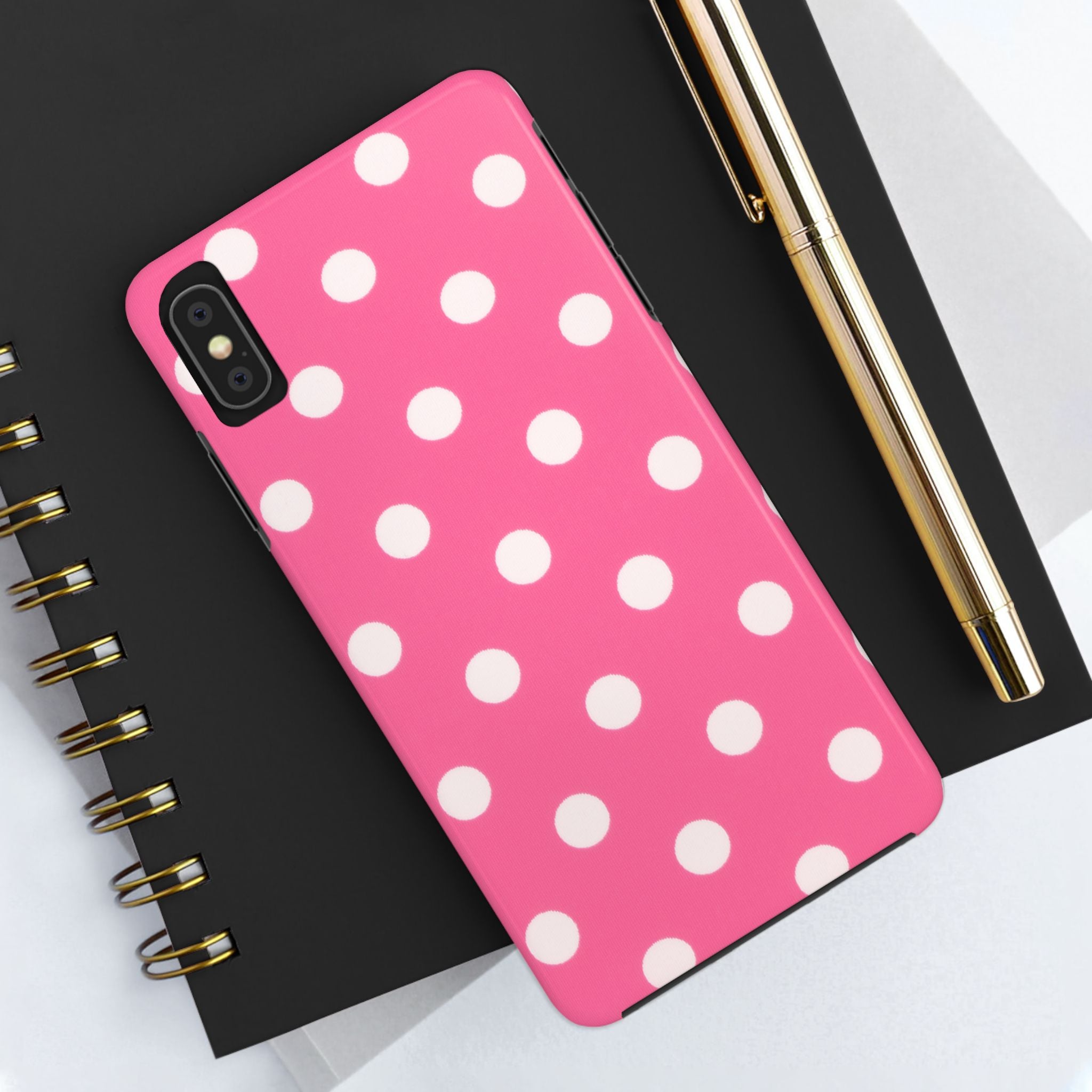 Pink Polka Dot Phone Case (Apple & Android)