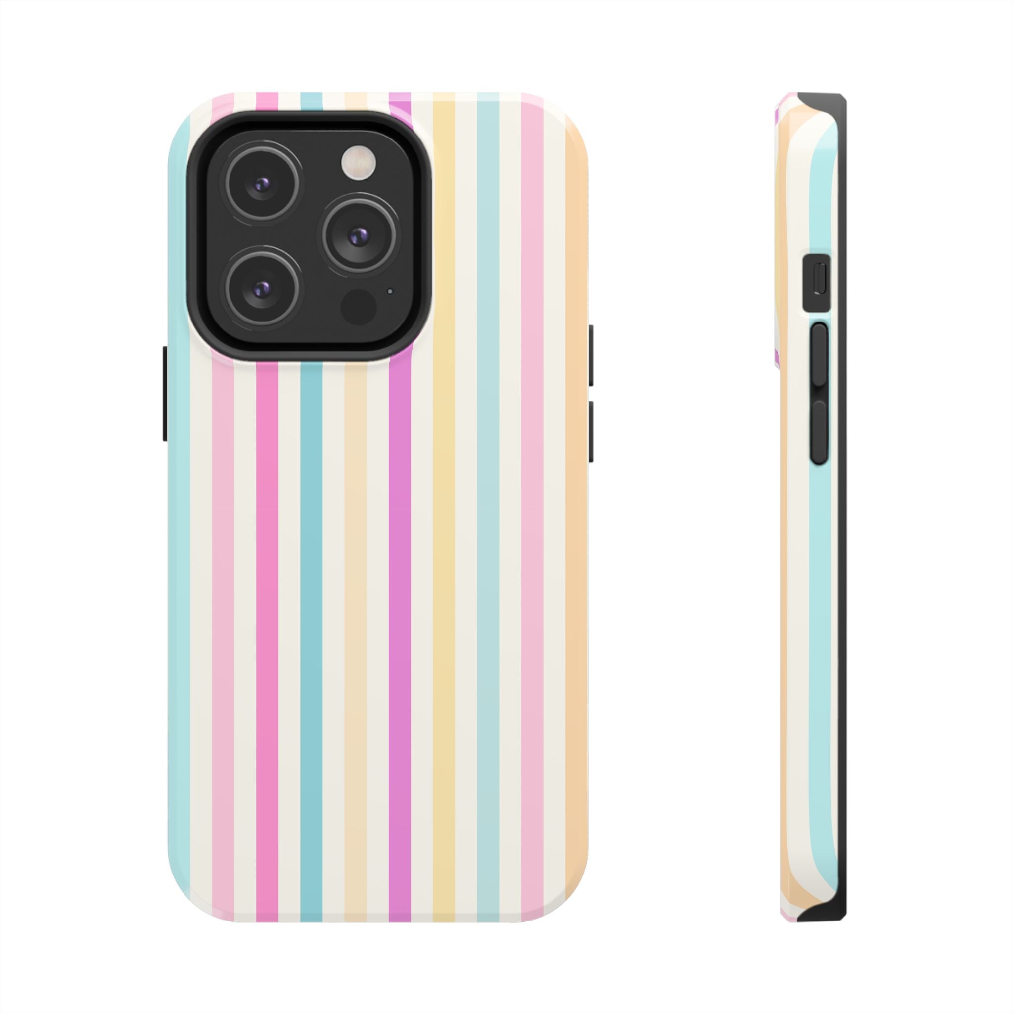 Pastel Candy Stripes Phone Cases (Apple & Android)