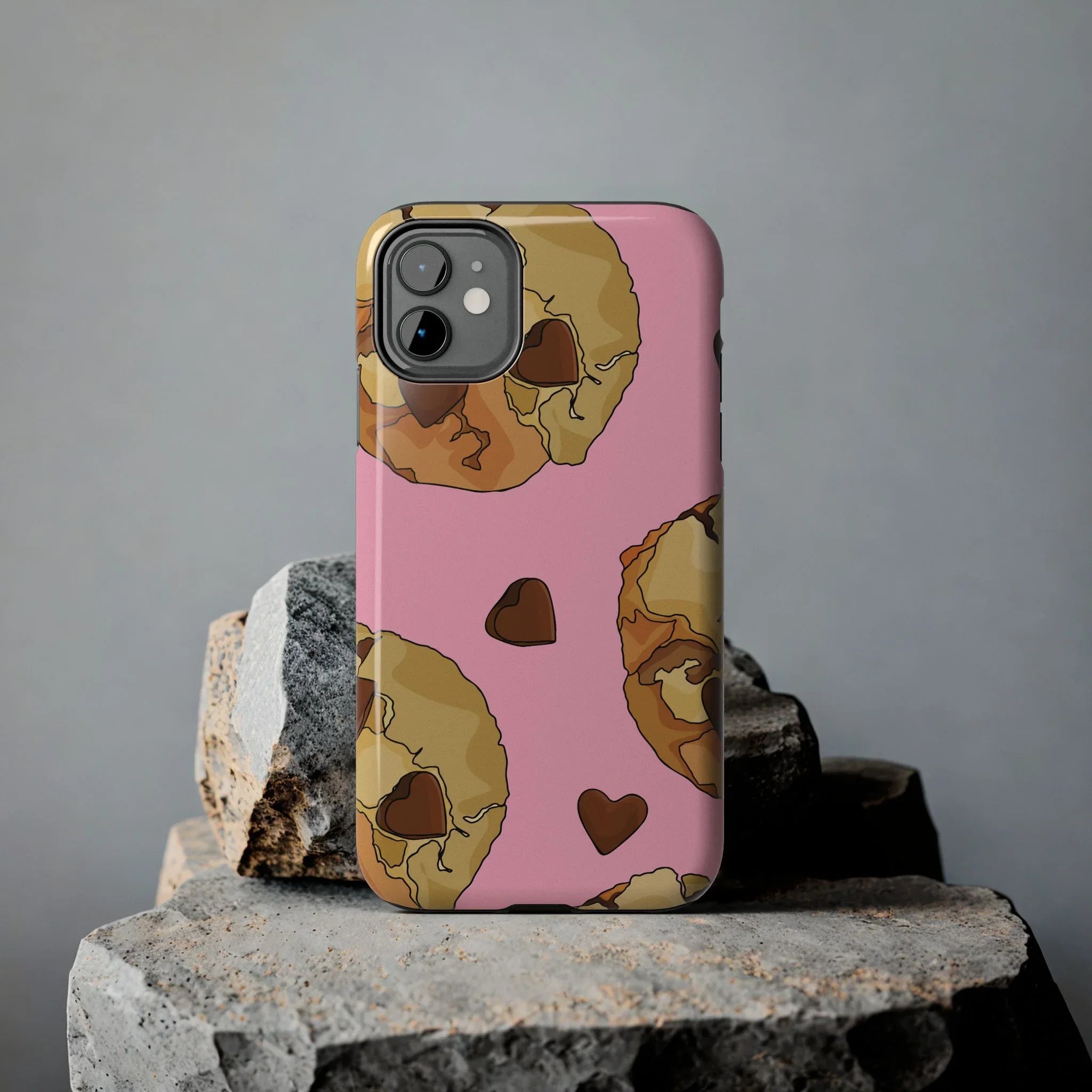 Chocolate Chip Cookies Phone Case (Apple & Android) - Pink Sweetheart