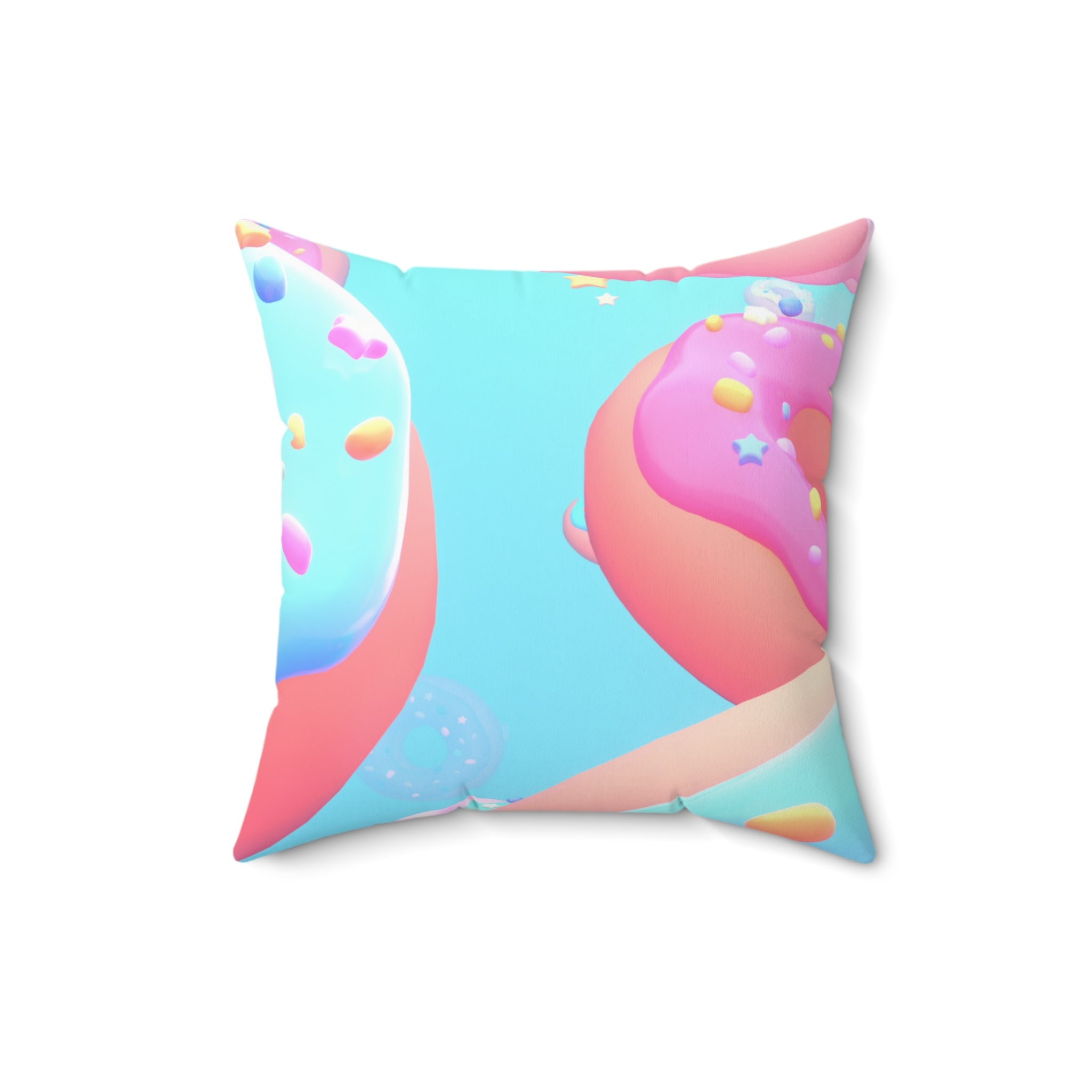 Kawaii Donut Extravaganza Square Pillow
